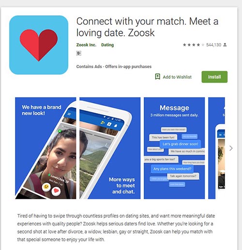 dating website zoosk