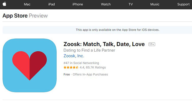 Sign up wont zoosk let me Zoosk